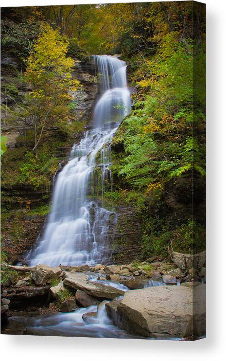 Cathedral Falls Canvas Print featuring the photograph Fall at Cathedral Falls by Daniel Houghton