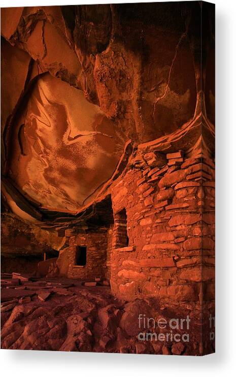 Fallen Roof Ruin Canvas Print featuring the photograph Fallen Roof Ruins by Adam Jewell