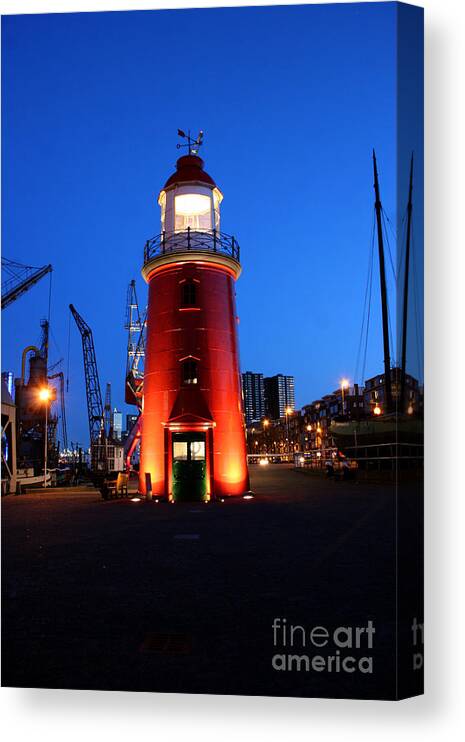 Rotterdam Holland Museum Canvas Print featuring the photograph Faro Museo de Rotterdam Holland by Francisco Pulido