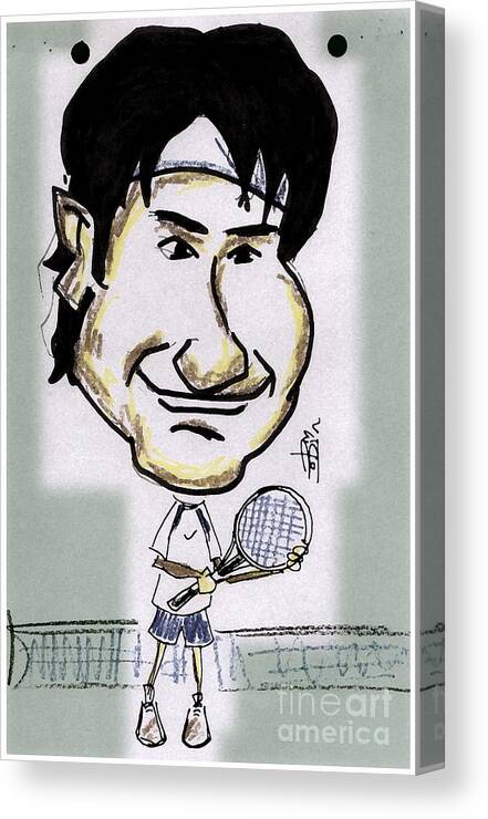 Caricature Canvas Print featuring the drawing Fedex by Razi P