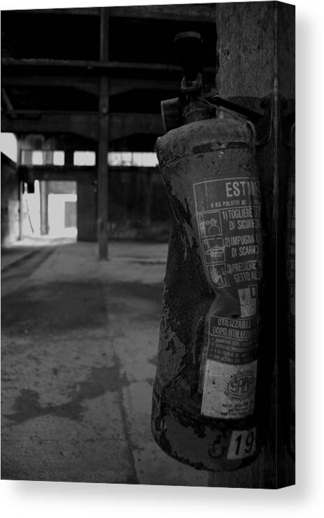 Fire Extinguisher Canvas Print featuring the photograph Fire Extinguisher by Gabriele Zucchella
