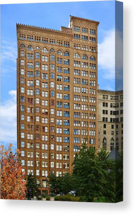 Fisher Canvas Print featuring the photograph Fisher Building - A neo-Gothic Chicago landmark by Alexandra Till