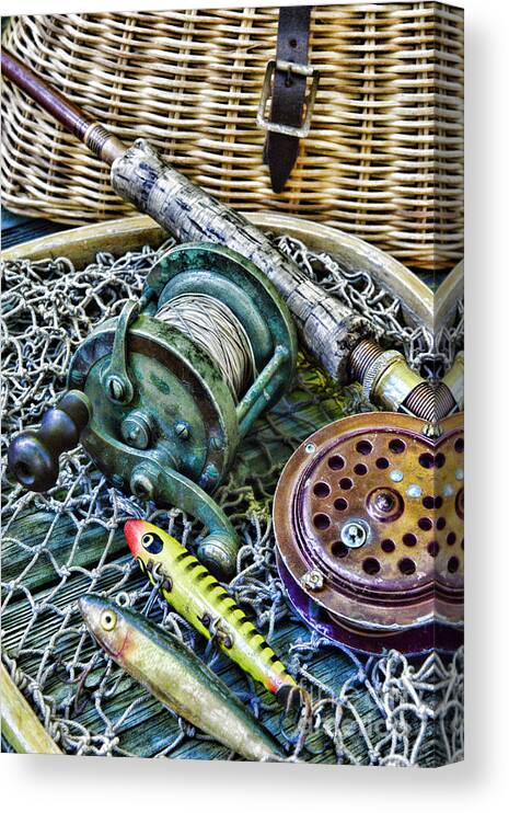 Fishing - Vintage Fishing Gear Canvas Print