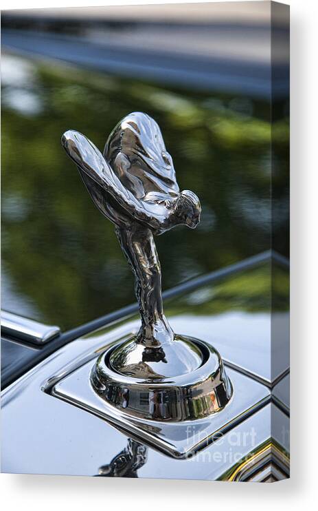 Spirit Of Ecstasy Canvas Print featuring the photograph Flying in the Wind by Brenda Kean