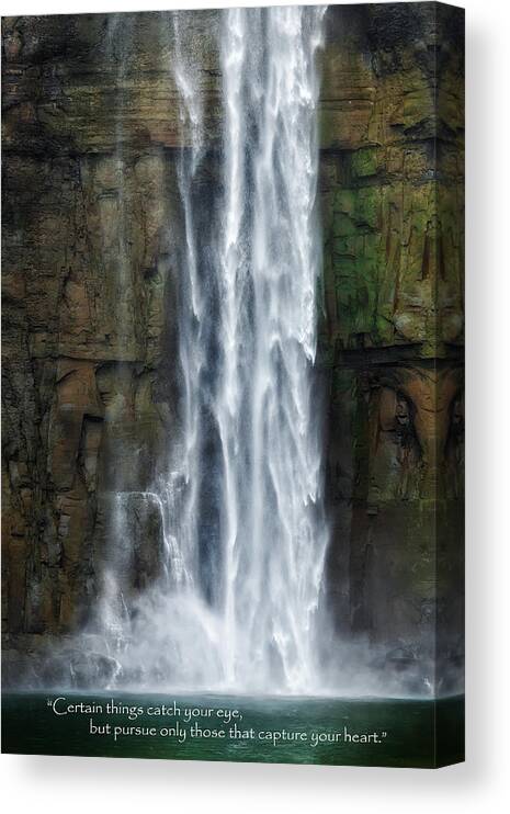 Waterfall Canvas Print featuring the photograph Follow Your Heart. by Bill Wakeley