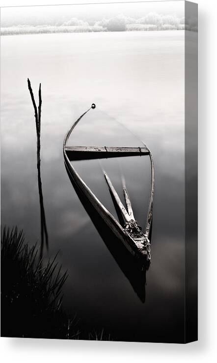 Boats Canvas Print featuring the photograph Forgotten in time by Jorge Maia