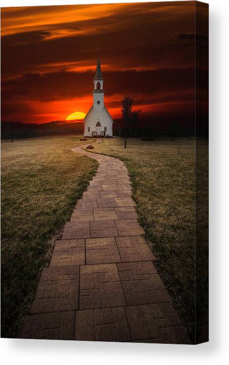 fort Belmont Sunset 2014 Canvas Print featuring the photograph Fort Belmont Sunset 2014 by Aaron J Groen