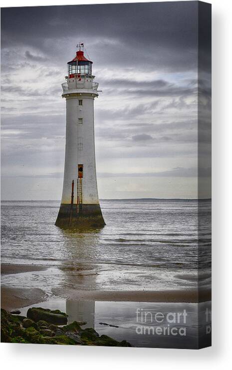 Seascape Canvas Print featuring the photograph Fort Perch Lighthouse by Spikey Mouse Photography