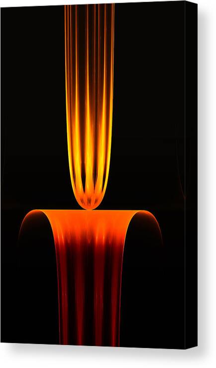 Fractal Canvas Print featuring the digital art Fractal Flame by Gary Blackman