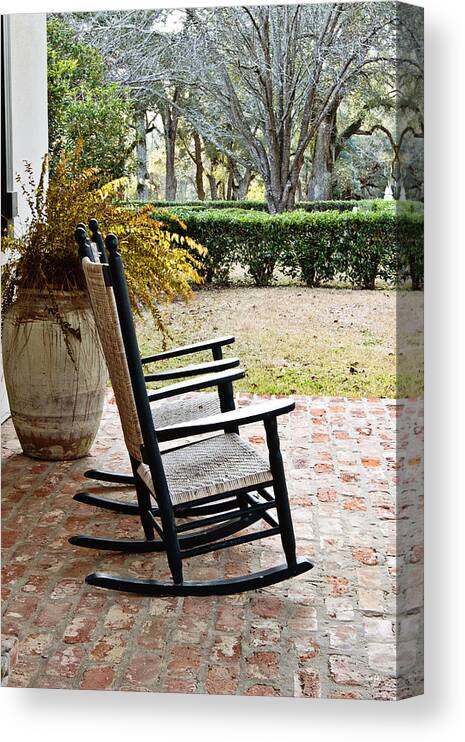 Rocking Chair Canvas Print featuring the photograph Front Porch Rockers by Scott Pellegrin