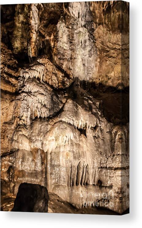 howe Caverns Canvas Print featuring the photograph Frozen in Time by Anthony Sacco