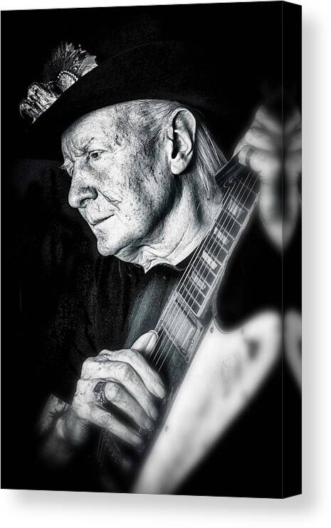 Music Canvas Print featuring the photograph Funky Biscuit by Ronald C. Modra