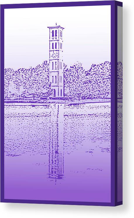 Furman University Canvas Print featuring the digital art Furman Bell Tower by Greg Joens