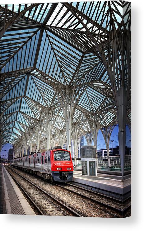 Lisbon Canvas Print featuring the photograph Gare do Oriente Lisbon by Carol Japp
