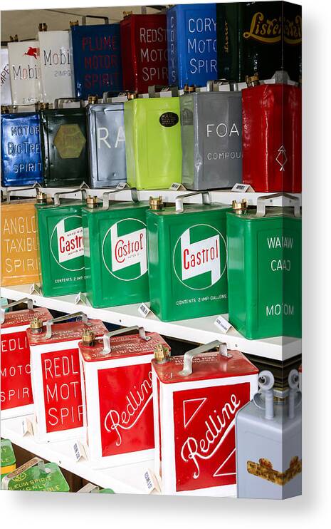 Display Canvas Print featuring the photograph Gas Cans by Chris Smith