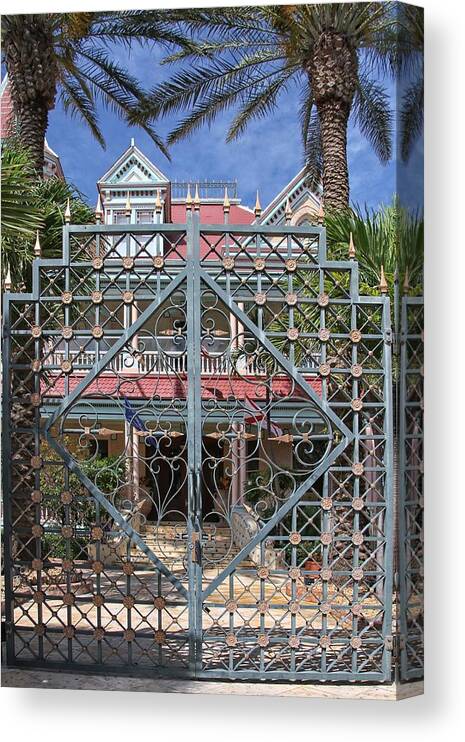 House Canvas Print featuring the photograph Gated by Bob Slitzan