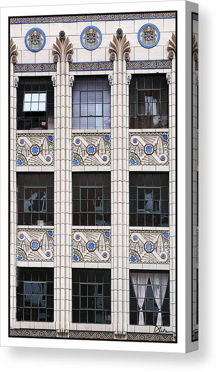 Building Canvas Print featuring the photograph Gingerbread Building in Denver by Peggy Dietz