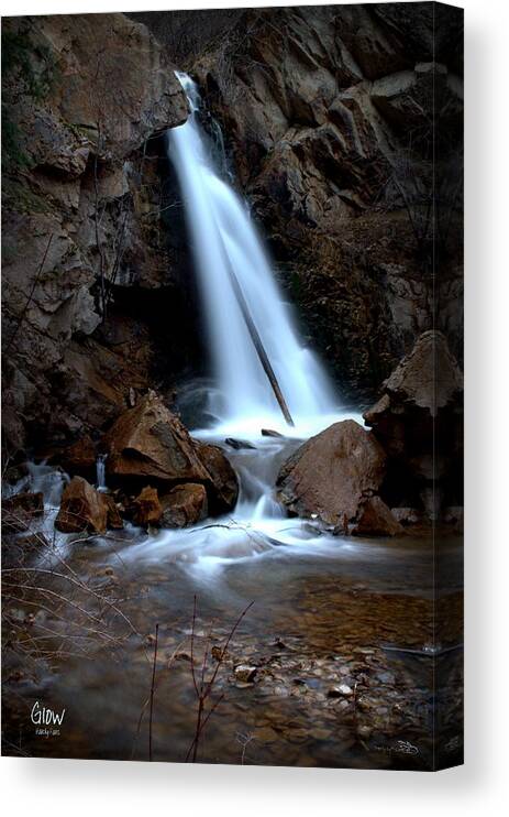 Hardy Falls In Peachland Bc Canada Canvas Print featuring the photograph Glow - Hardy Falls Peachland BC 03-25-2014 by Guy Hoffman