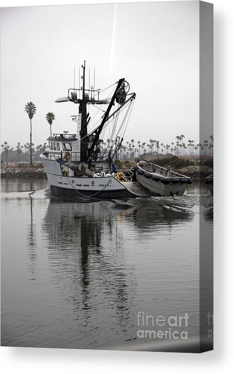 Dock Canvas Print featuring the photograph Going to Work by Amanda Barcon