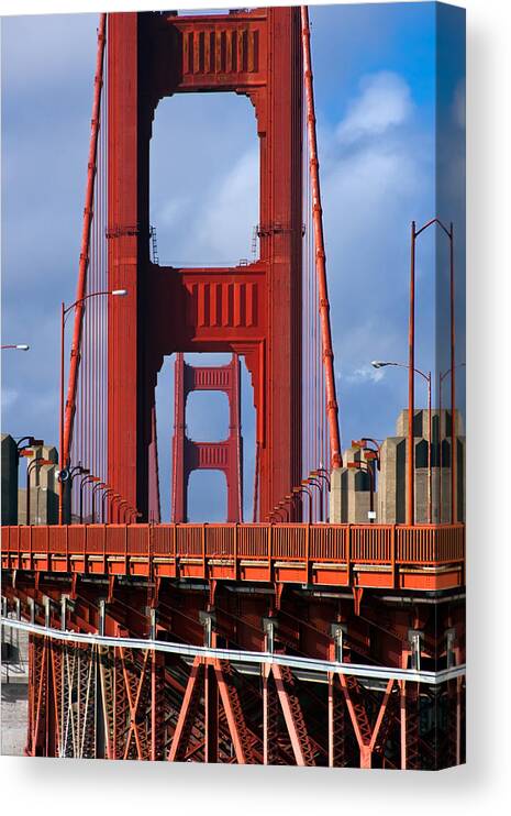 3scape Canvas Print featuring the photograph Golden Gate Bridge #2 by Adam Romanowicz