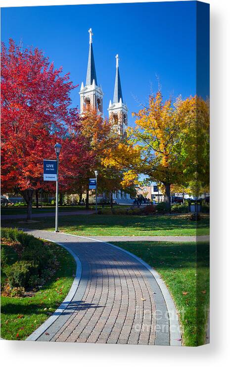 America Canvas Print featuring the photograph Gonzaga Pathway by Inge Johnsson