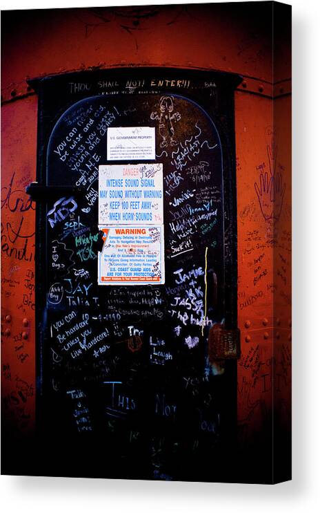 Faa Canvas Print featuring the photograph Graffiti Door by Sebastian Musial