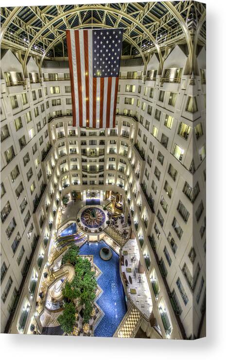 Grand Hyatt Canvas Print featuring the photograph Grand View at the Grand Hyatt by Tim Stanley