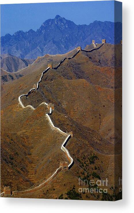 China Canvas Print featuring the photograph Great Wall of China by Henry Kowalski