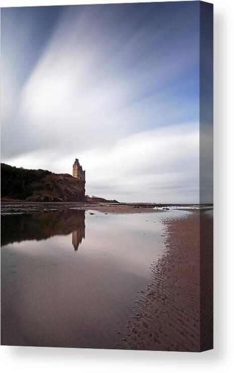 Greenan Castle Canvas Print featuring the photograph Greenan Castle by Grant Glendinning