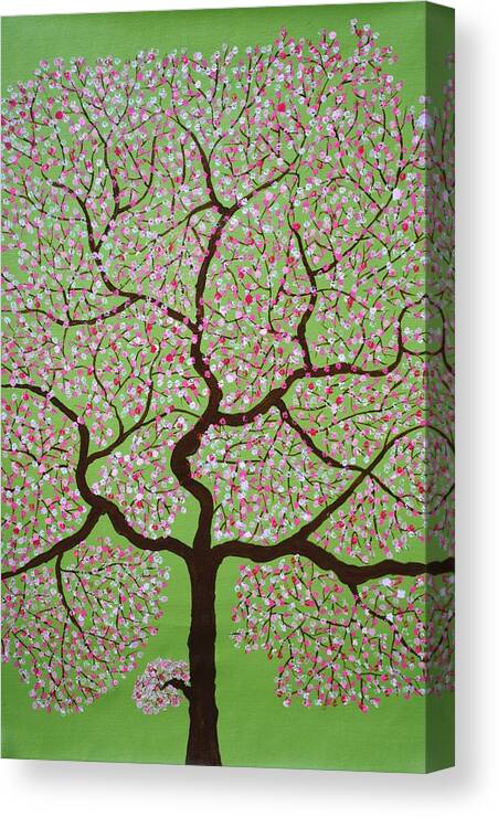 Treescape Canvas Print featuring the painting Gulbhargava by Sumit Mehndiratta