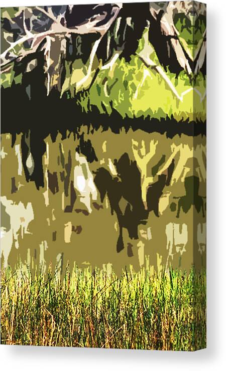 Abstract Canvas Print featuring the photograph Gullah by Edward Shmunes