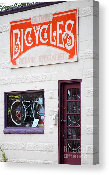 Bicycle Canvas Print featuring the photograph Guthrie Bicycles by Anjanette Douglas