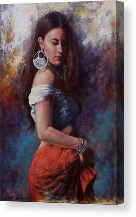 Fine Art Canvas Print featuring the painting Gypsy by Harvie Brown