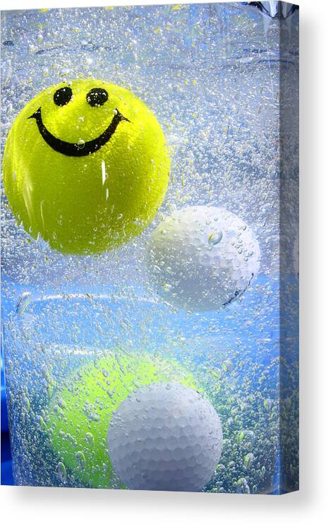 Balls Canvas Print featuring the photograph Happy by Paula Brown