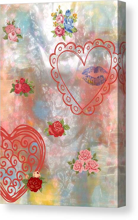 St. Valentines Card Canvas Print featuring the photograph Love Can Be Like This by Kathy Barney