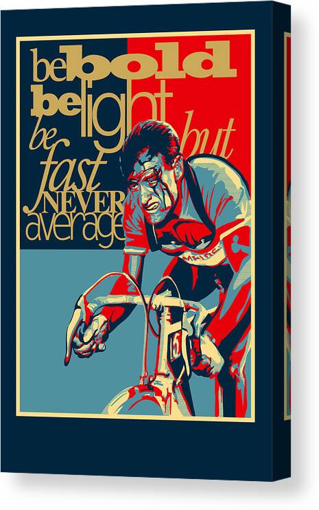 Vintage Tour De France Canvas Print featuring the painting Hard as Nails vintage cycling poster by Sassan Filsoof