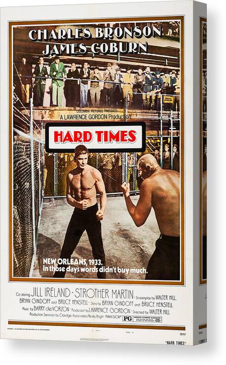 1970s Poster Art Canvas Print featuring the photograph Hard Times, Us Poster Art, Front by Everett