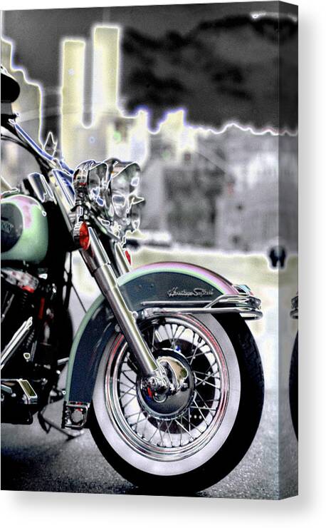 Harley Wtc Canvas Print featuring the photograph Harley Wtc by Joseph Hedaya