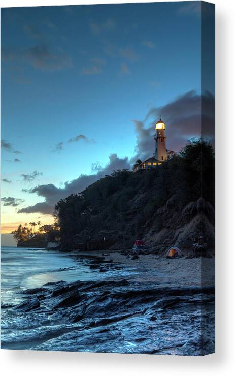 Honolulu Canvas Print featuring the photograph Hawaii, Oahu, Tropical Beach And by Michele Falzone