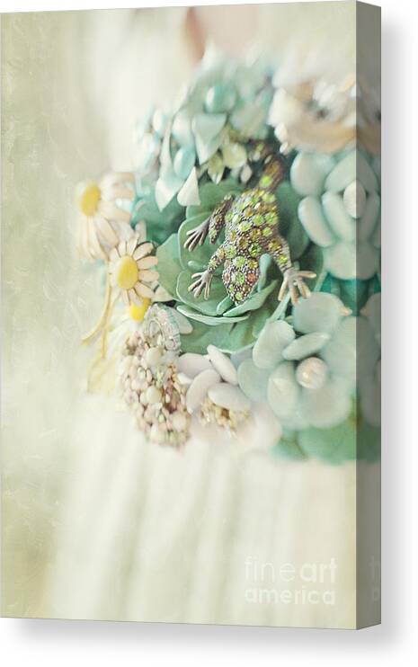 Bouquet Canvas Print featuring the photograph Heirloom Bridal Bouquet by Susan Gary