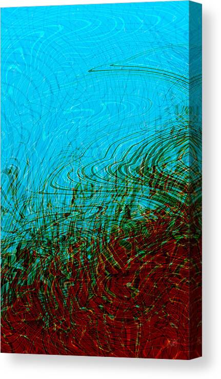 Abstracts Canvas Print featuring the digital art HellFreezesOver by Matthew Lindley