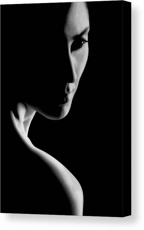 Portrait Canvas Print featuring the photograph Her by Mohammad Ali Hamooni