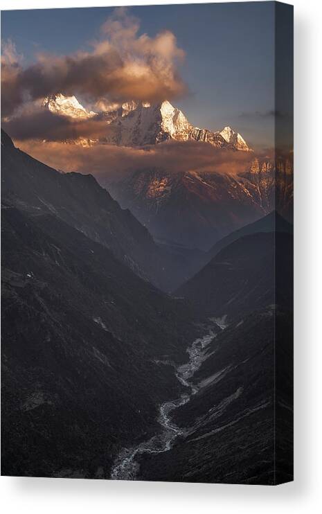 Landscape Canvas Print featuring the photograph High Above by Karsten Wrobel