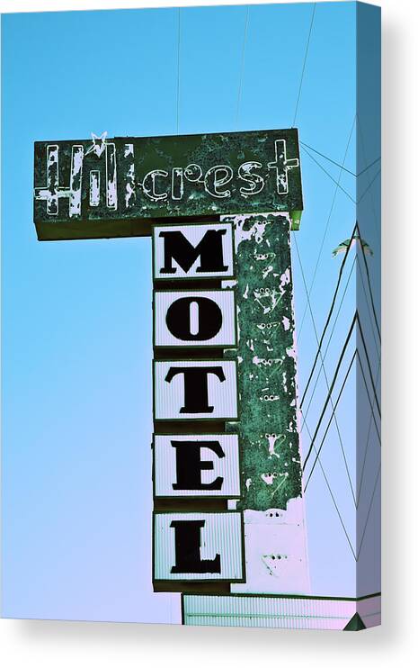 Photography Canvas Print featuring the photograph Hillcrest Motel by Gigi Ebert