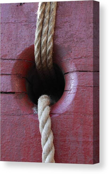 18th Century Canvas Print featuring the photograph Hole and ropes by Ulrich Kunst And Bettina Scheidulin