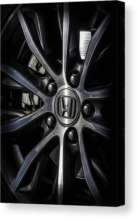 Auto Canvas Print featuring the photograph Honda wheel by Paulo Goncalves