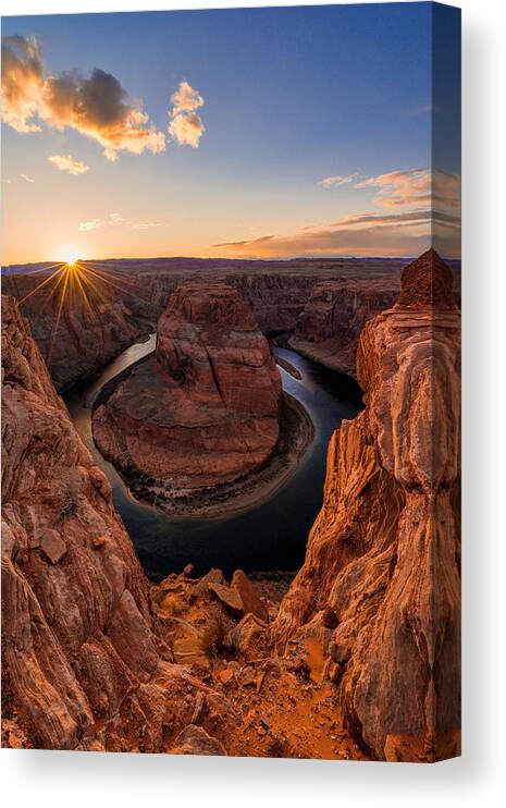 Horseshoe Bend Canvas Print featuring the photograph Horseshoe Bend by Chad Dutson