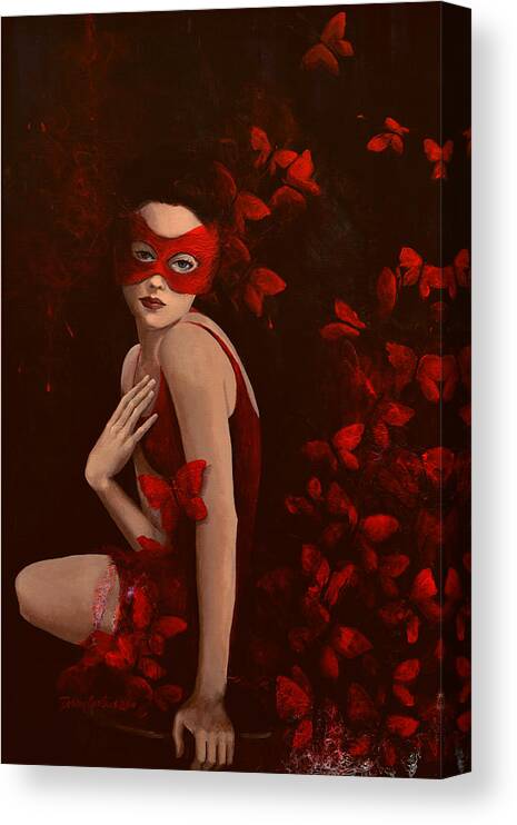 Fantasy Canvas Print featuring the painting How long do butterflies live by Dorina Costras