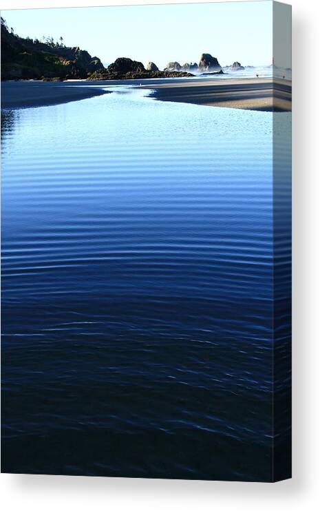 Oregon Coast Canvas Print featuring the photograph Indian Ripples by Steven A Bash