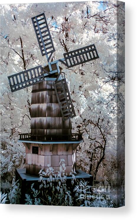 windmill Canvas Print featuring the photograph Infrared WindMill by Anthony Sacco